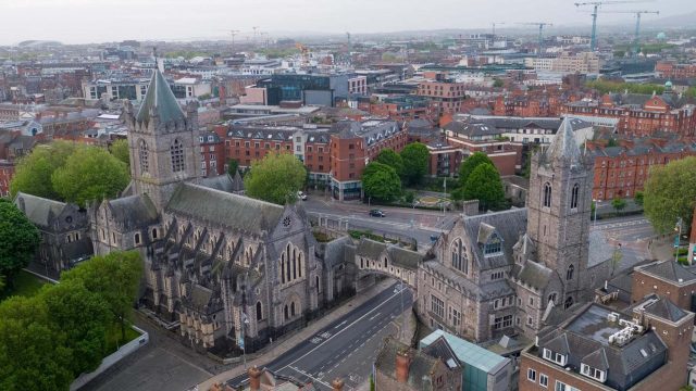 Aerial view, Christ Church, Cathedral, Dublin 8