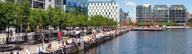 The Dublin Docklands on a sunny day