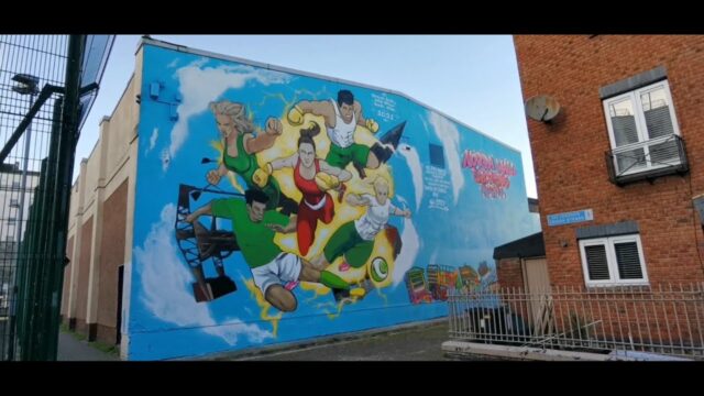 North Wall Sporting Heroes Mural -Dublin - 23M Graphics, Shane Ha, Inkfun and Often