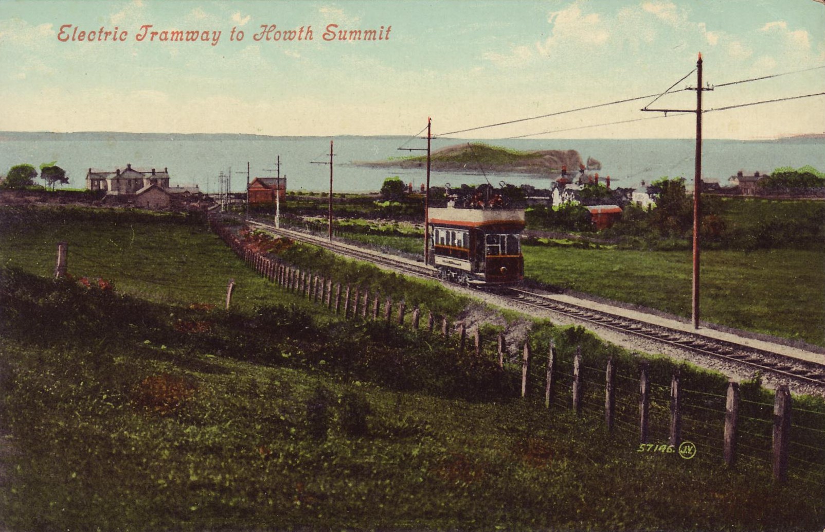 Great Northern Railway tram going to Howth Summit in 1907