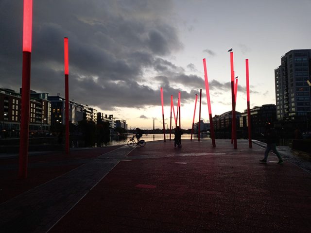 Docklands light sculptures, Dublin